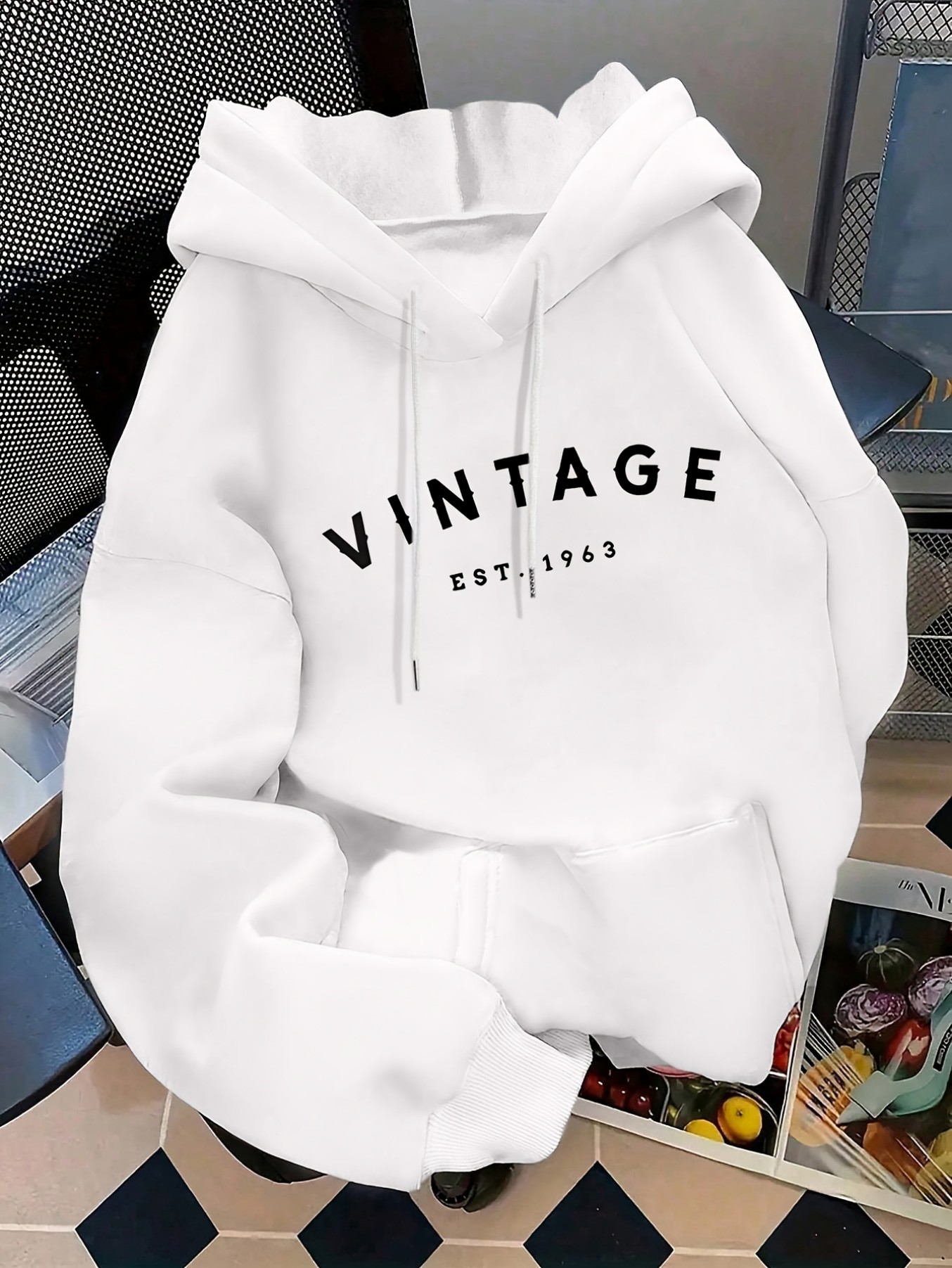 Summer Clothing Drawing - Lässiges Damen-Sweatshirt mit Kapuze, modischen Druckmustern