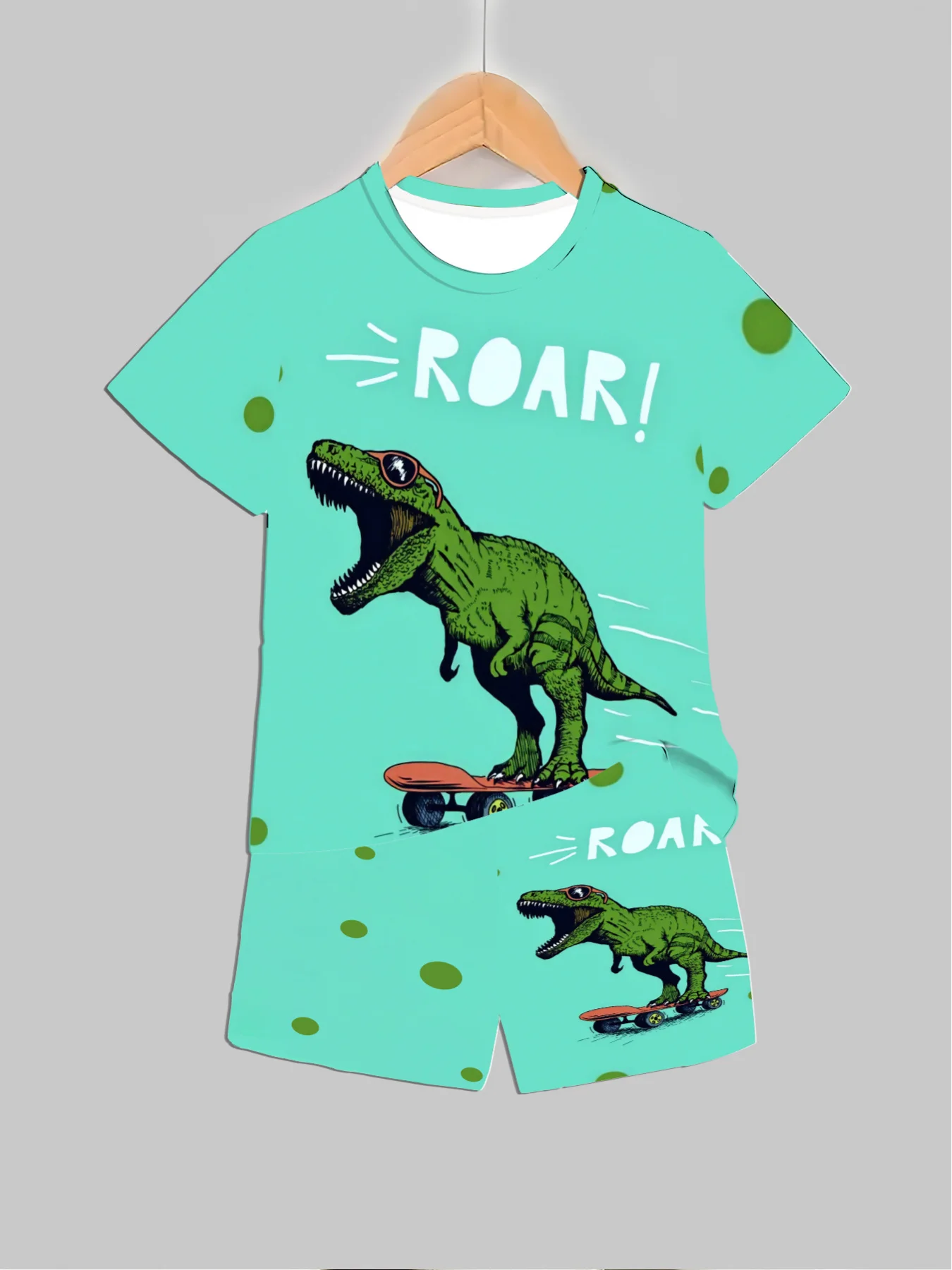 Neue Dinosaurier-bedruckte Out – Summer Clothing Baby Girl Bewertung und Preis