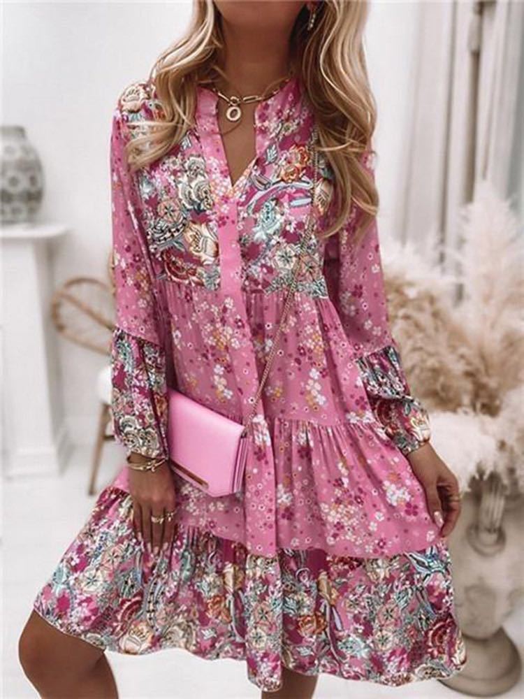 Casual Floral Print Kleider Fü – Summer Zara Bewertung und Preis
